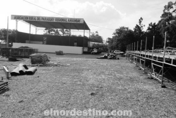 El Campo de Exposiciones y Ferias “Marcos Paredes Ramírez” se está acondicionando para otra exitosa edición de la Expo Amambay. (Foto: Diego Lozano).