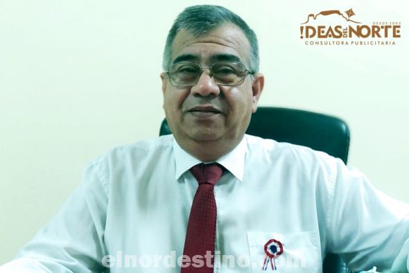 El licenciado magister profesor Martín Benítez Ruíz Díaz es el administrador de la Dirección Nacional de Aduanas. Es la primera vez que un residente de Pedro Juan Caballero está a cargo de tan importante responsabilidad. (Foto: Diego Lozano para Ideas del Norte Consultora Publicitaria).