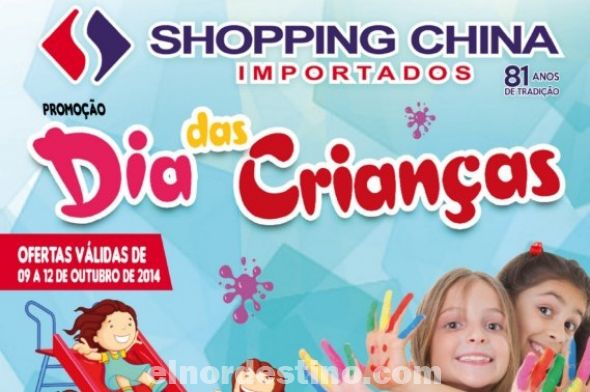 Promoción Especial “Día del Niño” en Shopping China con ofertas que van hasta el domingo 12 de Octubre