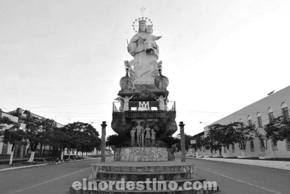 Avanza obra de refacción del monumento a María Auxiliadora en la avenida Pinedo de la ciudad de Concepción