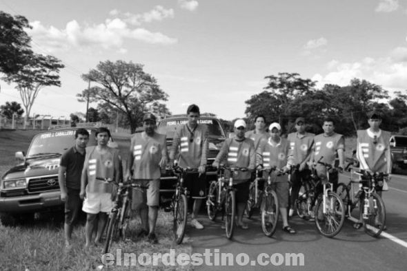 Grupos de ciclistas peregrinan a Caacupé desde Pedro Juan Caballero con el fin de visitar a la Virgen de la Villa Serrana