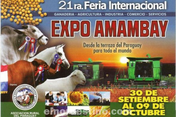 Se realizará este viernes el lanzamiento oficial de la vigésima primera Feria Internacional Expo Amambay 