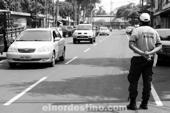 Un corto trayecto céntrico de la calle Paraguay de Ponta Porã pasa a ser sentido único para el tránsito automotor