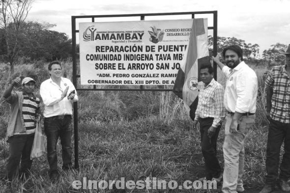 Gobernación de Amambay mejorando las condiciones viales en las colonias indígenas del departamento
