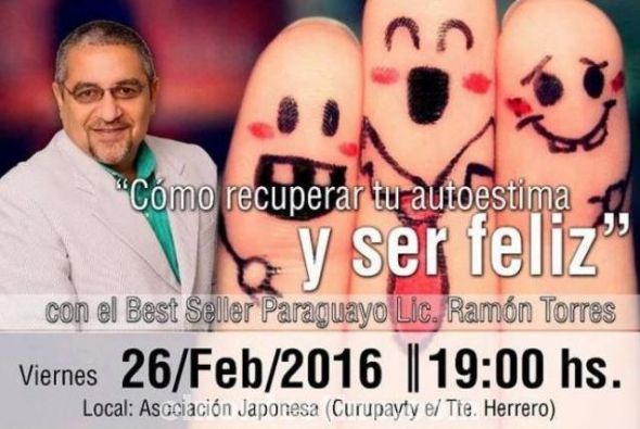 Importante conferencia “Como recuperar tu autoestima y ser feliz” con el psicólogo Ramón Torres en Pedro Juan Caballero