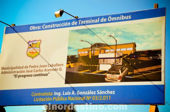 Se encuentran avanzadas las obras para la construcción de la nueva terminal de ómnibus de Pedro Juan Caballero