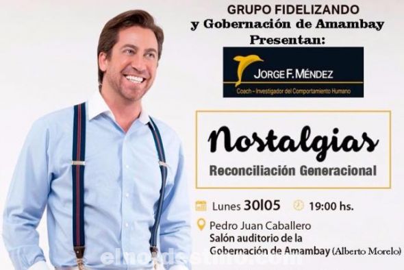 Motivador profesional Jorge Méndez brindará conferencia magistral de autoayuda en Pedro Juan Caballero 