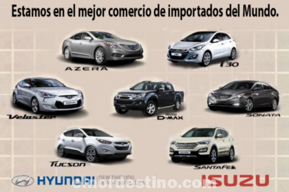 Automóviles de la marca Hyundai en exposición durante cuatro días en el  estacionamiento de Shopping China
