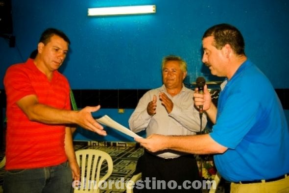 El Gobernador de Amambay “Ancho” Ramírez realiza aporte a Iglesia Evangélica del barrio San Gerardo