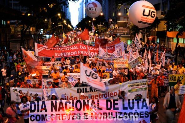 La jornada de movilizaciones convocada por las principales centrales sindicales del Brasil se desarrolló de forma pacífica