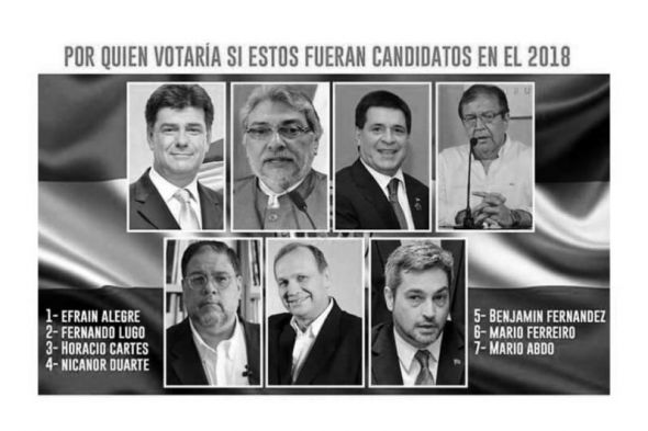 ¿Por quién de estos referentes políticos y personalidades votaría si fuesen los candidatos a presidente en el 2018?