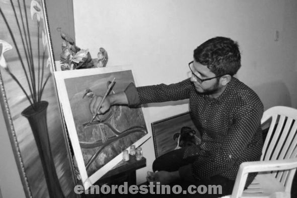 Joven oriundo de Arroyito descubre su don de pintor al retornar al departamento de Concepción
