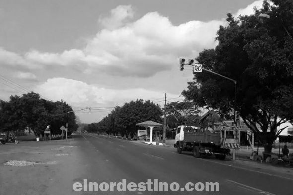 Ministerio de Obras Públicas y Comunicaciones instala los primeros cuatro semáforos en la historia de Horqueta 