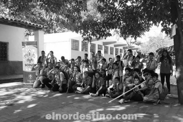 Boys Scouts de la Agrupación N° 29 Acosta Ñu realizaron una campaña de limpieza y arborizaron en Horqueta