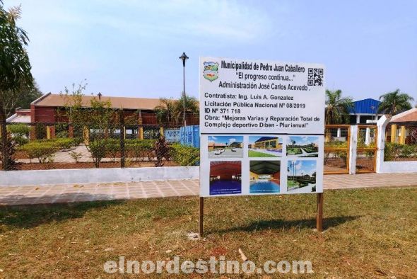 Terminada la reforma total de la ex Diben, Pedro Juan Caballero contará con el mayor centro recreativo deportivo de la región