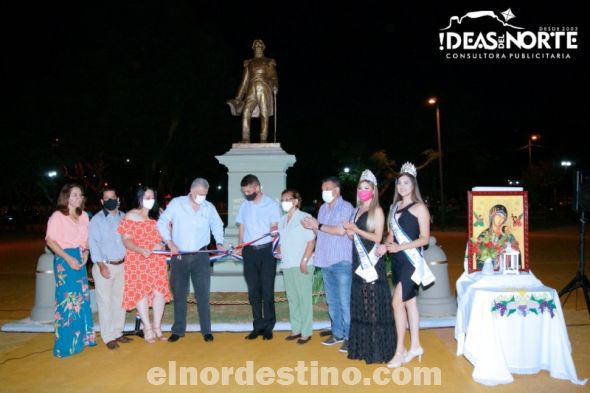 Administración Municipal inaugura mejoras y restauración de la Plaza Capitán Pedro Juan Caballero en su Centenario