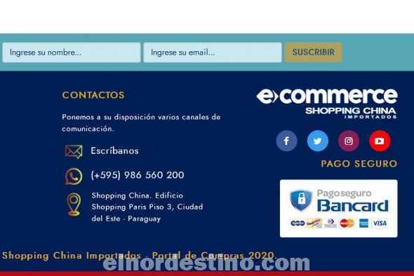 Envíos gratis a todo el territorio de Paraguay durante la semana del consumidor en la tienda digital de Shopping China Importados